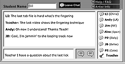 Live Chat with Teacher/Students